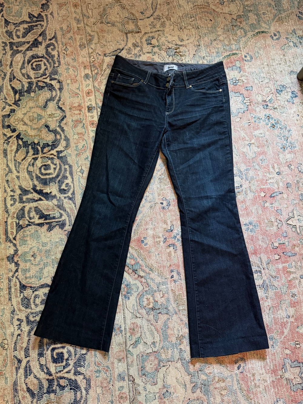 PAIGE Dark Blue Flare Jeans